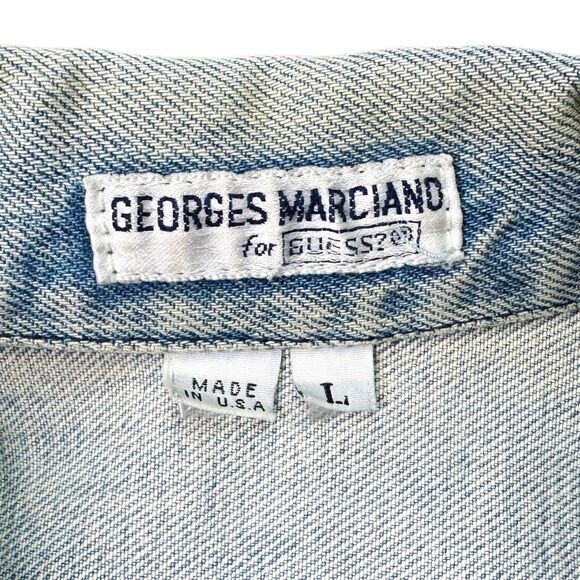 Vintage Georges Marciano for GUESS Denim Jacket - Size Large - Picture 6 of 10